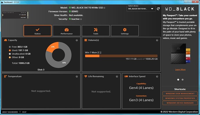 WD Dashboard