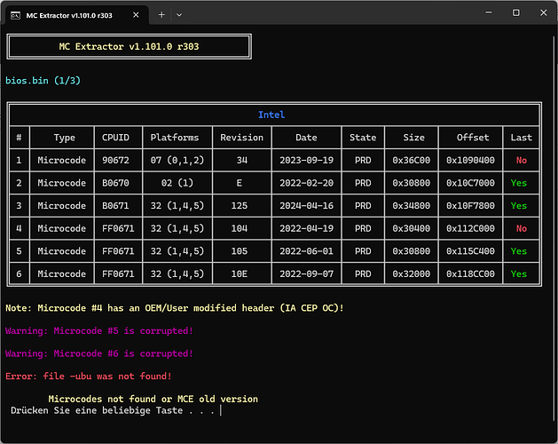 UBU 1.80.a10 with updated MCE modules