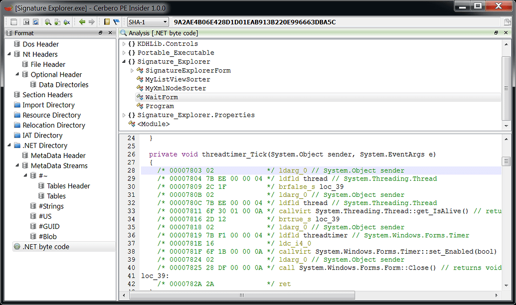 Pe Exe Module Reupload of Cerbero PE Insider tool (2013) for analyzing various ...