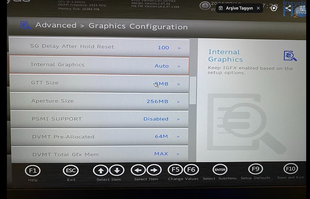 [BIOS Problem] Advanced internal/external Graphics Configuration - BIOS ...