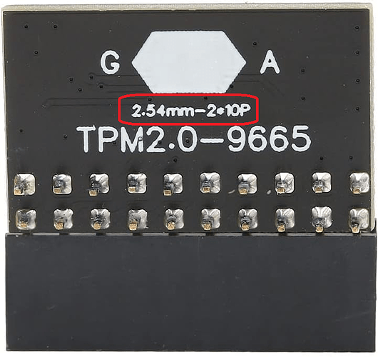 2. TPM with 2.54mm pitch