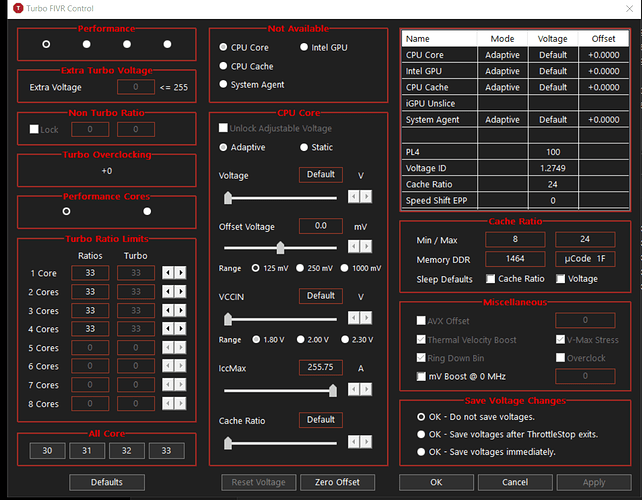 Throttlestop FIVR not avalible