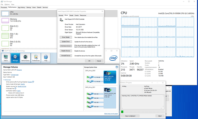 good old RST RAID1 performance and CPU usage