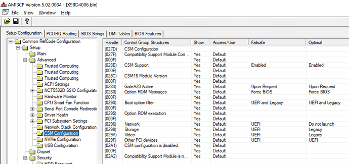 BD4 default CSM Configuration