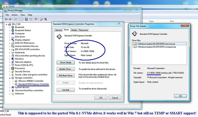 Win 8.1 NVME Driver