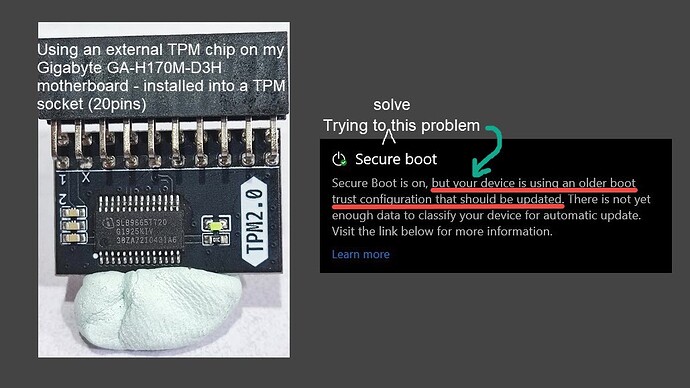 ~1)Windows Security - Device Security - Secure Boot 1 - problem using old config