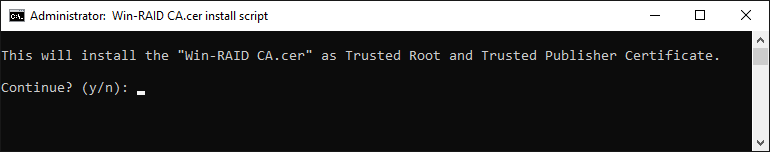 Import of the Win-RAID CA Certificate Pic1.png