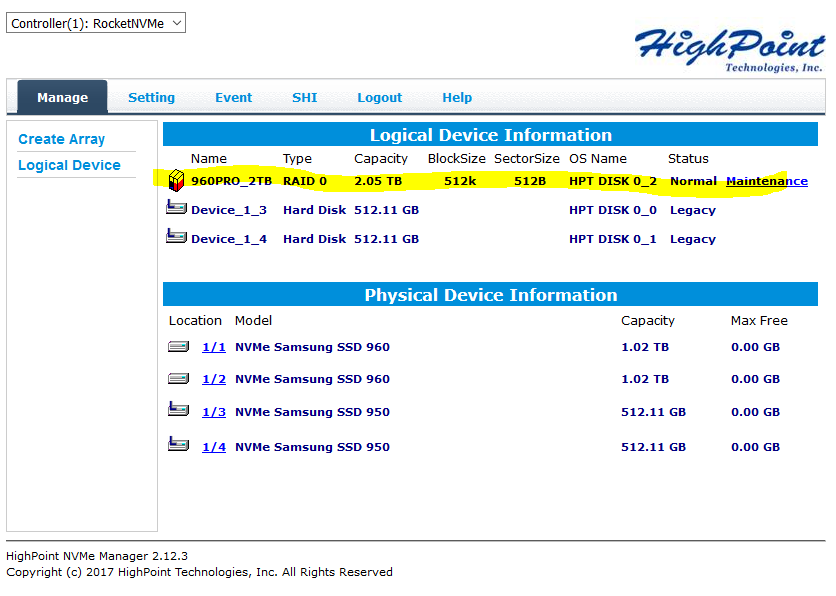 HPT_RAID0_NVMe_Manager_Manage_Screen.PNG