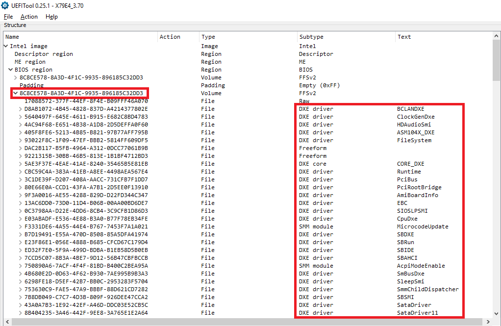 Here is the DXE Driver Volume.png