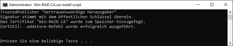 Import of the Win-RAID CA Certificate Pic2.png