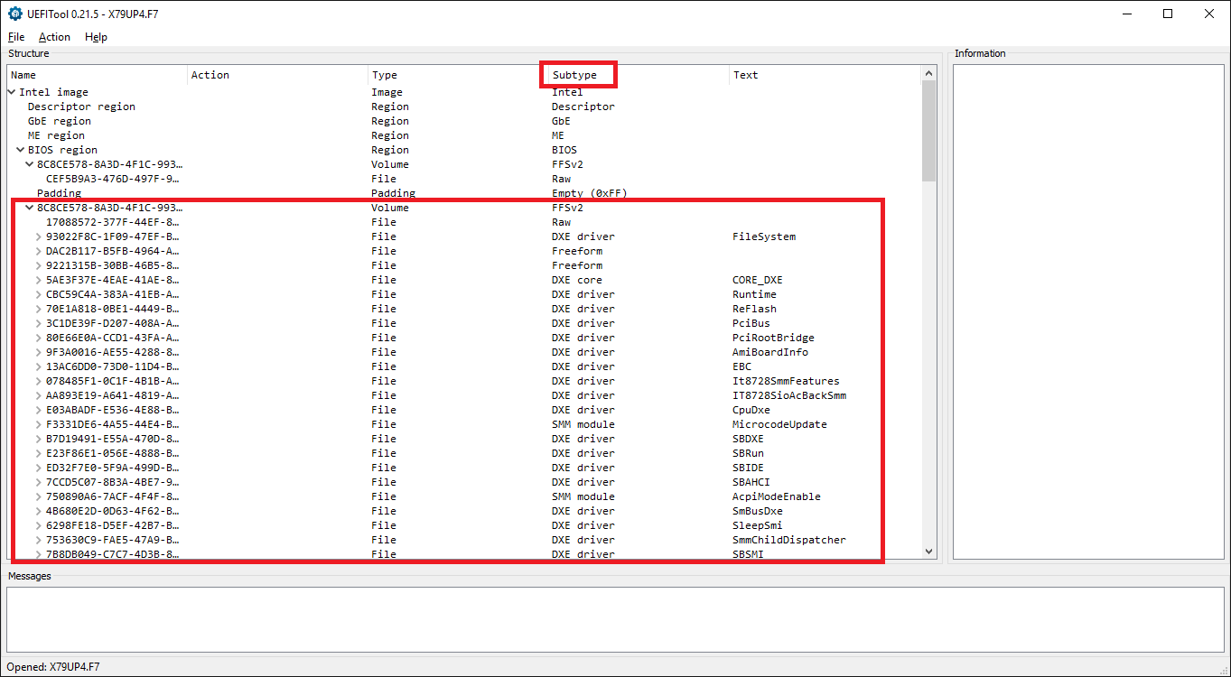 UEFITool X79UP4 F7 DXE Volume.png