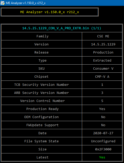 Intel management engine firmware