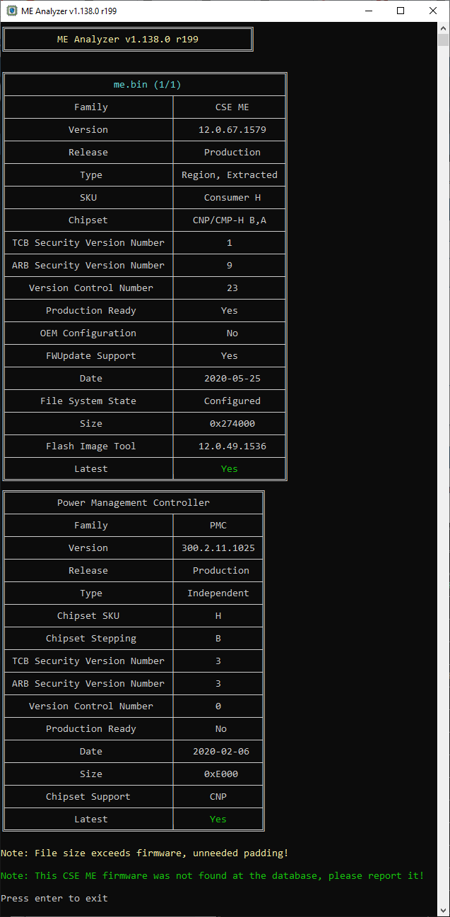 Intel CSME Firmware v12.0.67.1579 (CON H BA) + Intel PMC CNP Firmware v300.2.11.1025 (H B).png