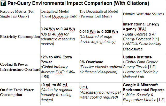 Per-Query Environmental Impact Comparison (With Citations)