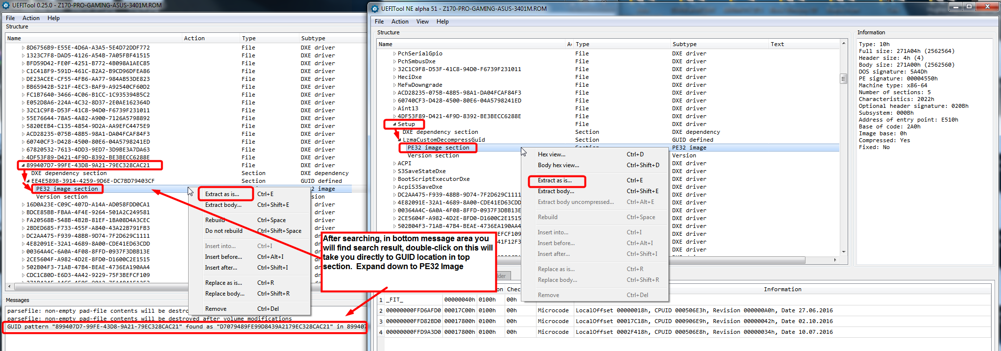 uefitool guid database