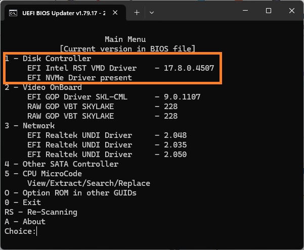 VMD Module version